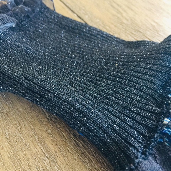 Handmade goth stretch lace black glovelet - Picture 5 of 9